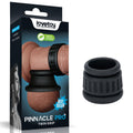Pinnacle Pro Twin Grip Enhancer – Black Silicone Cock & Balls Ring (Comfort Fit, Adjustable Design)