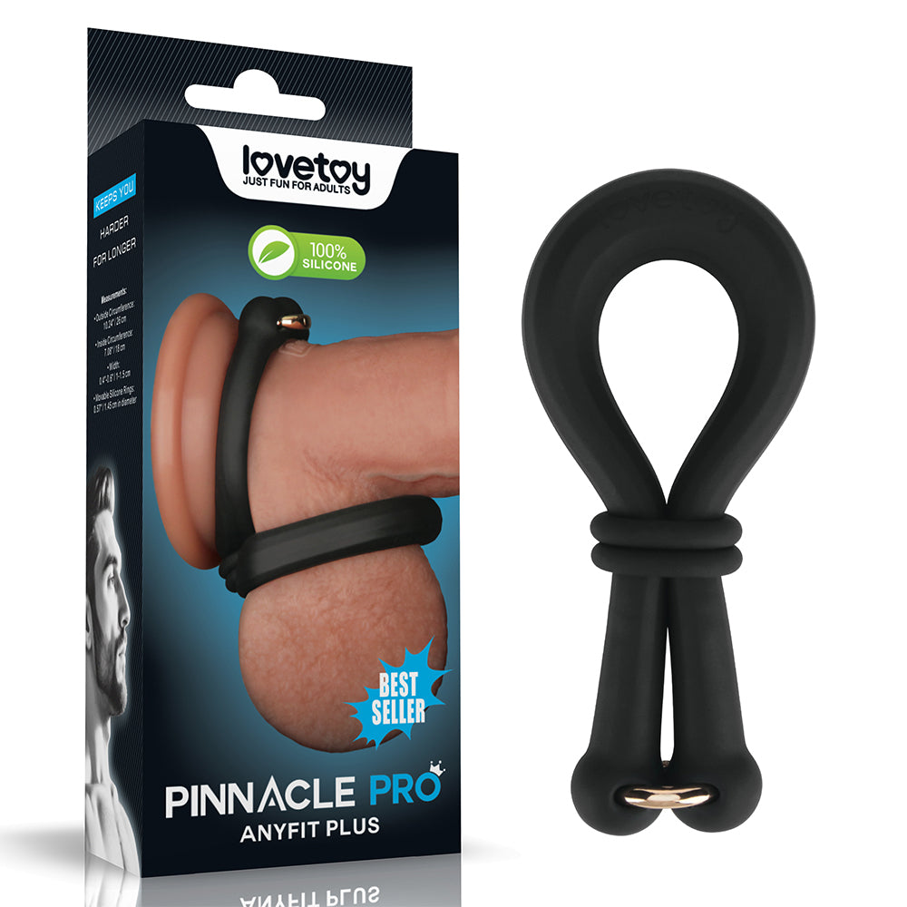 Pinnacle Pro Cock Ring – Adjustable, Body-Safe Silicone – Black