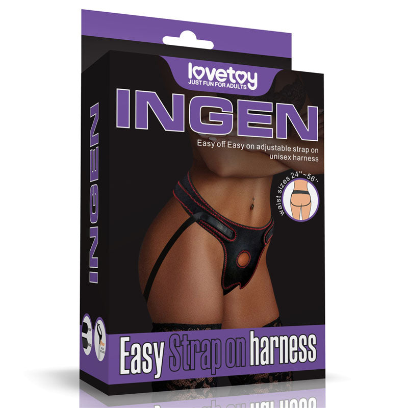 Ingen Adjustable Strap-On Harness for Couples – Black