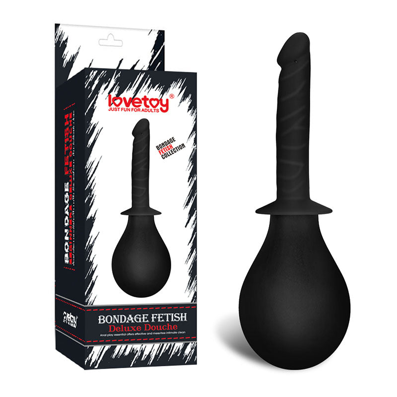 Bondage Fetish Deluxe Unisex Douche - Black Body-Safe Cleaning System (Versatile, Easy to Use)