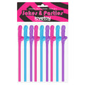 Original Willy Straws - Fun Coloured Dicky Straws Set of 9 for Parties and Events