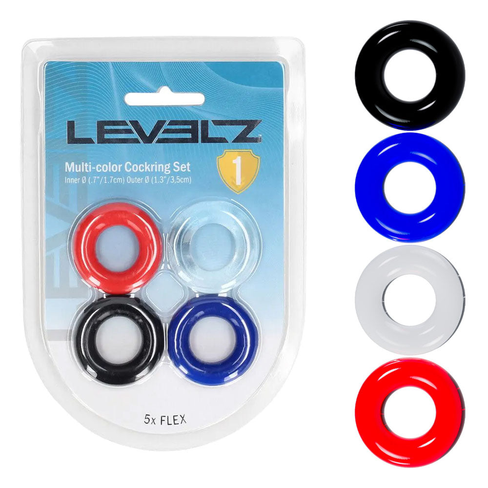 LEVELZ Cock Rings – Multicolour Set – 4 Pack