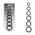 LEVELZ Cock Rings – Body-Safe Silicone – Black – Set of 6 Sizes