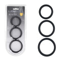 LEVELZ Body-Safe Silicone Cock Ring Set – 3 Sizes (L/XL/2X) - Black - Enhance Pleasure & Support Wellness
