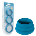 LEVELZ Adjustable Silicone Cock Ring Trio - L/XL/2X - Teal - 3 Sizes for Enhanced Pleasure