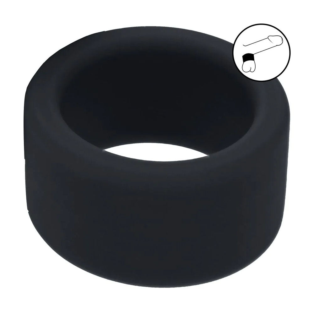 LEVELZ Body-Safe Liquid Silicone Ball Strap - Medium - Classic Black (Comfortable, Durable, Gender-Neutral)
