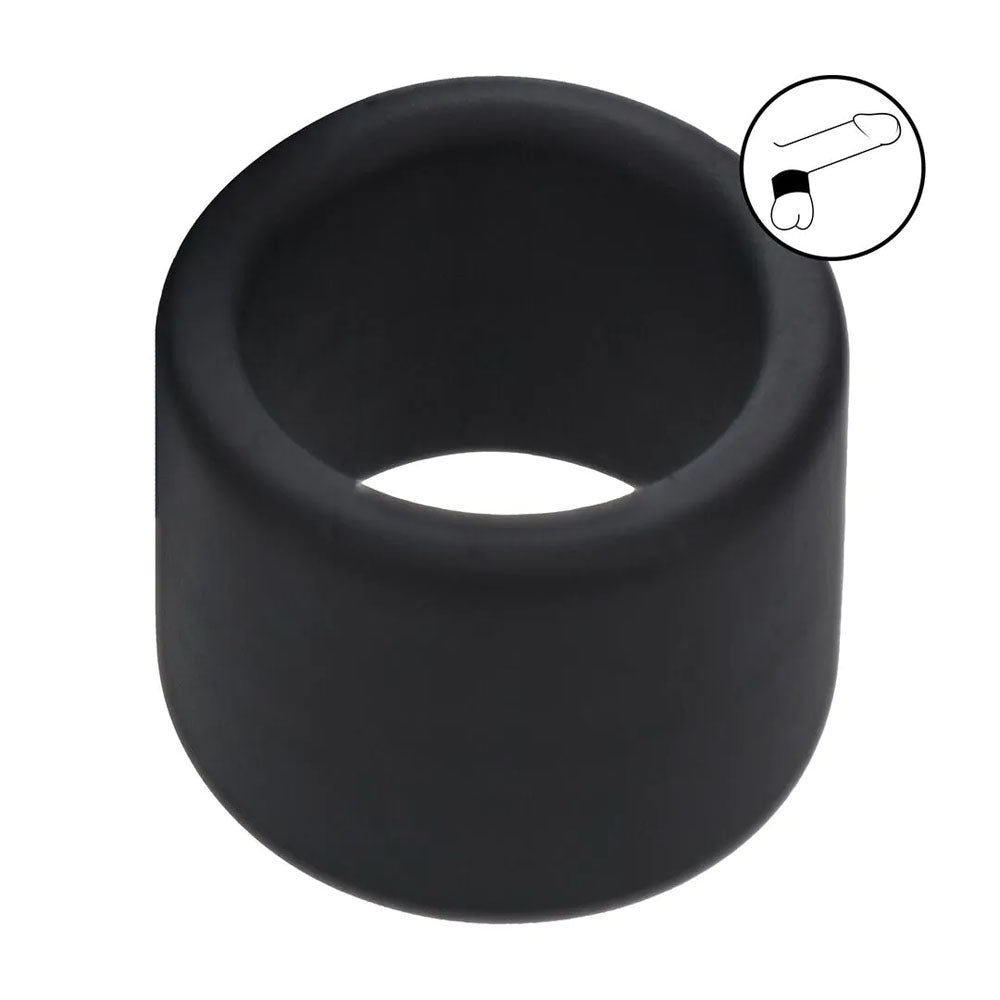 LEVELZ Body-Safe Liquid Silicone Ball Strap - Large - Black (Comfort Fit, Durable Design)