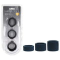 LEVELZ Body-Safe Liquid Silicone Ball Strap Set – 3 Sizes in Black (Comfortable Stretch for Enhanced Pleasure)