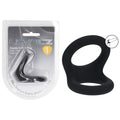LEVELZ Double O Body-Safe Silicone Cock Ring for Enhanced Pleasure – M - Black (Comfortable Fit for All)