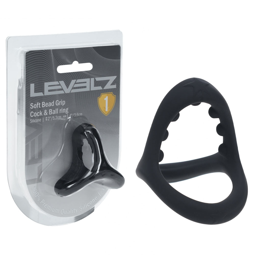 LEVELZ Cock Ring – Body-Safe Silicone – Black