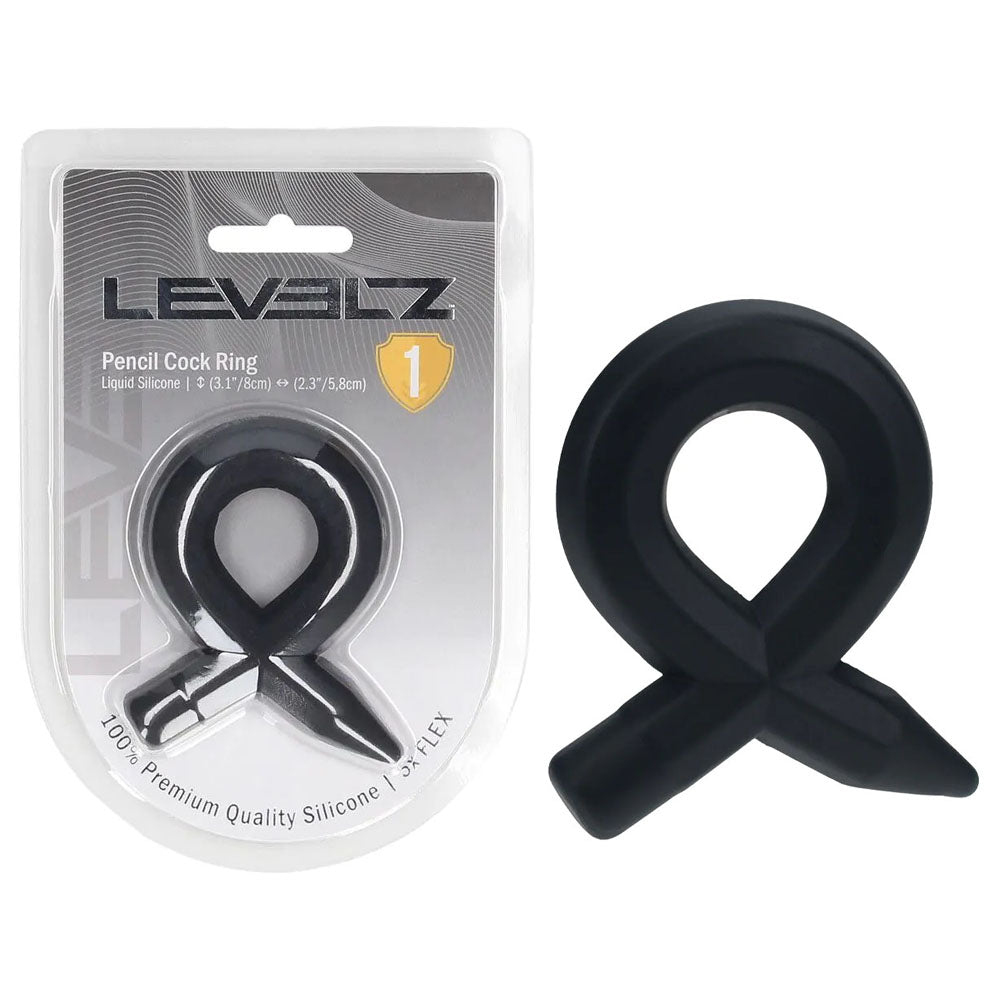 LEVELZ Body-Safe Liquid Silicone Cock Ring - Black (Comfort Fit, Unisex Design)
