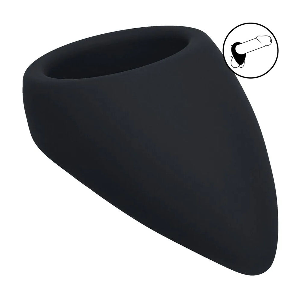 LEVELZ Teardrop Body-Safe Silicone Cock Ring - Black (Comfort Fit, Gender-Neutral Design)