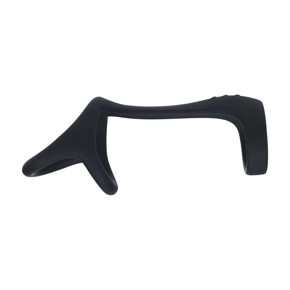 LEVELZ black Tri-O silicone cock and ball ring – image 3
