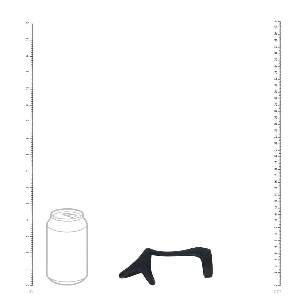 LEVELZ black Tri-O silicone cock and ball ring – image 4