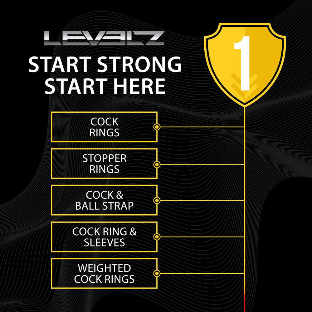 LEVELZ black Tri-O silicone cock and ball ring – image 5