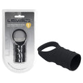 LEVELZ Body-Safe Silicone Cock Ring with Ribbed Sleeve – Versatile Black Design for Enhanced Pleasure