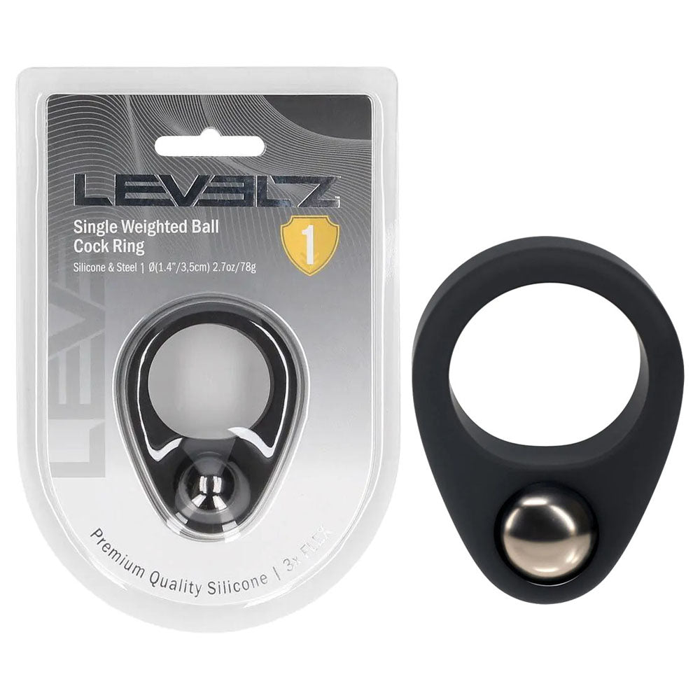 LEVELZ Adjustable Comfort Silicone Cock Ring - Black - Flexible & Body-Safe Design