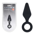LEVELZ Body-Safe Silicone Anal Plug with Loop - Small - Black - Comfort Fit Butt Plug for Enhanced Pleasure