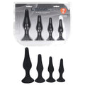 LEVELZ Body-Safe Silicone Anal Plug Set - 4 Sizes in Black - Versatile Butt Plugs for All Users