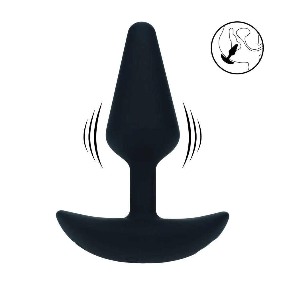 LEVELZ small black vibrating silicone butt plug – image 2