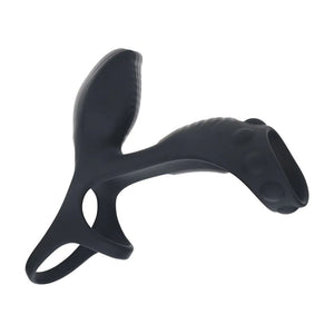 LEVELZ black vibrating cock and ball ring with shaft loop – image 5