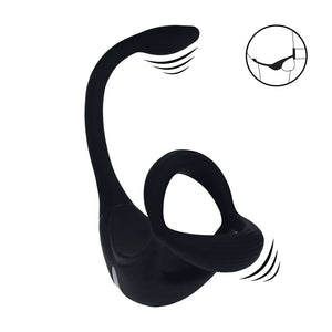 LEVELZ black vibrating Tri-O cock ring with prostate stimulator – image 2