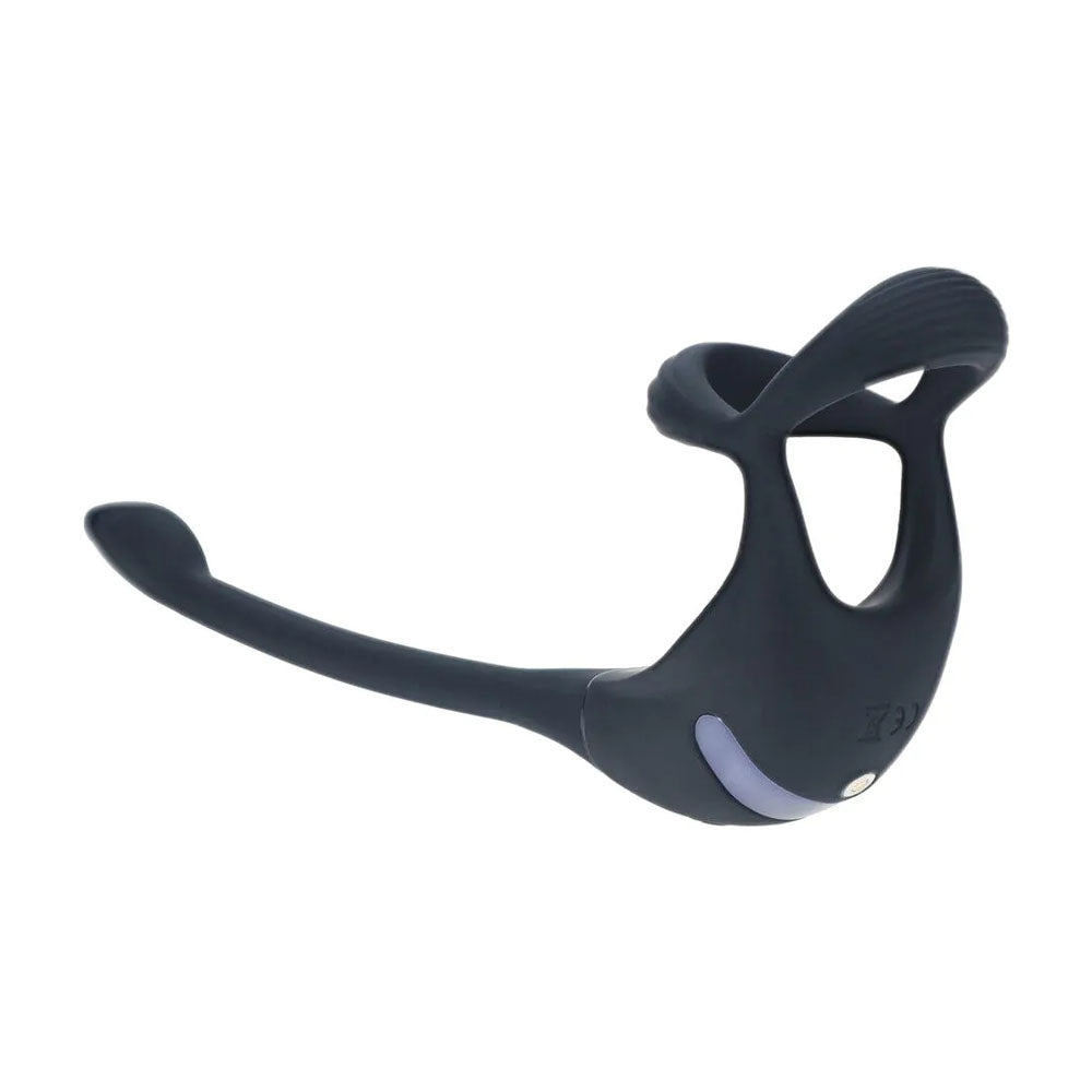 LEVELZ black vibrating Tri-O cock ring with prostate stimulator – image 3