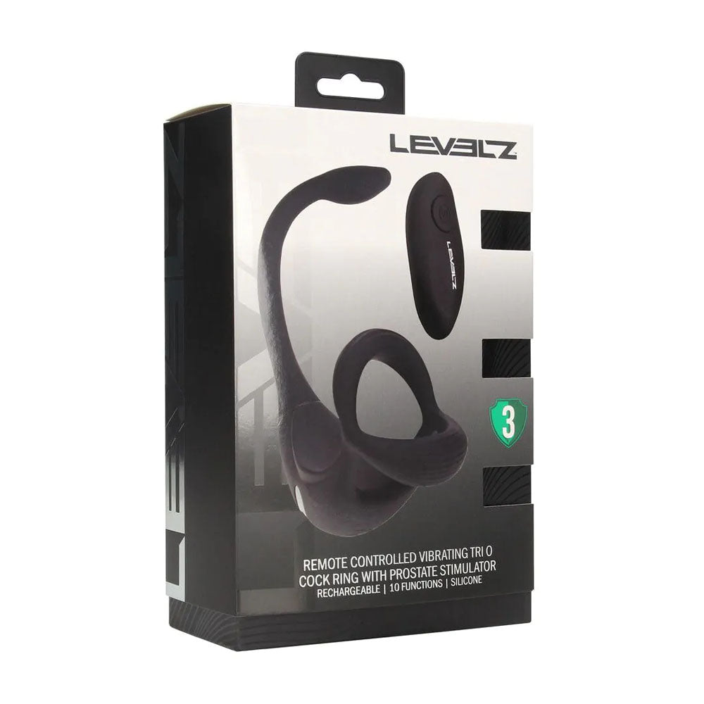LEVELZ black vibrating Tri-O cock ring with prostate stimulator – image 8