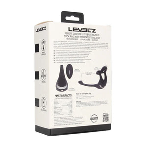 LEVELZ black vibrating Tri-O cock ring with prostate stimulator – image 9