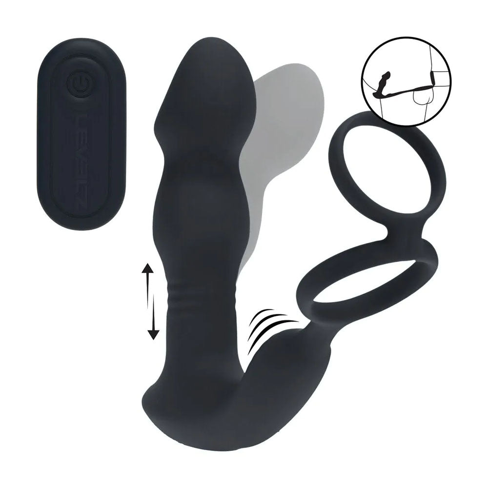 LEVELZ remote control thrusting prostate massager with cock ring – image 2