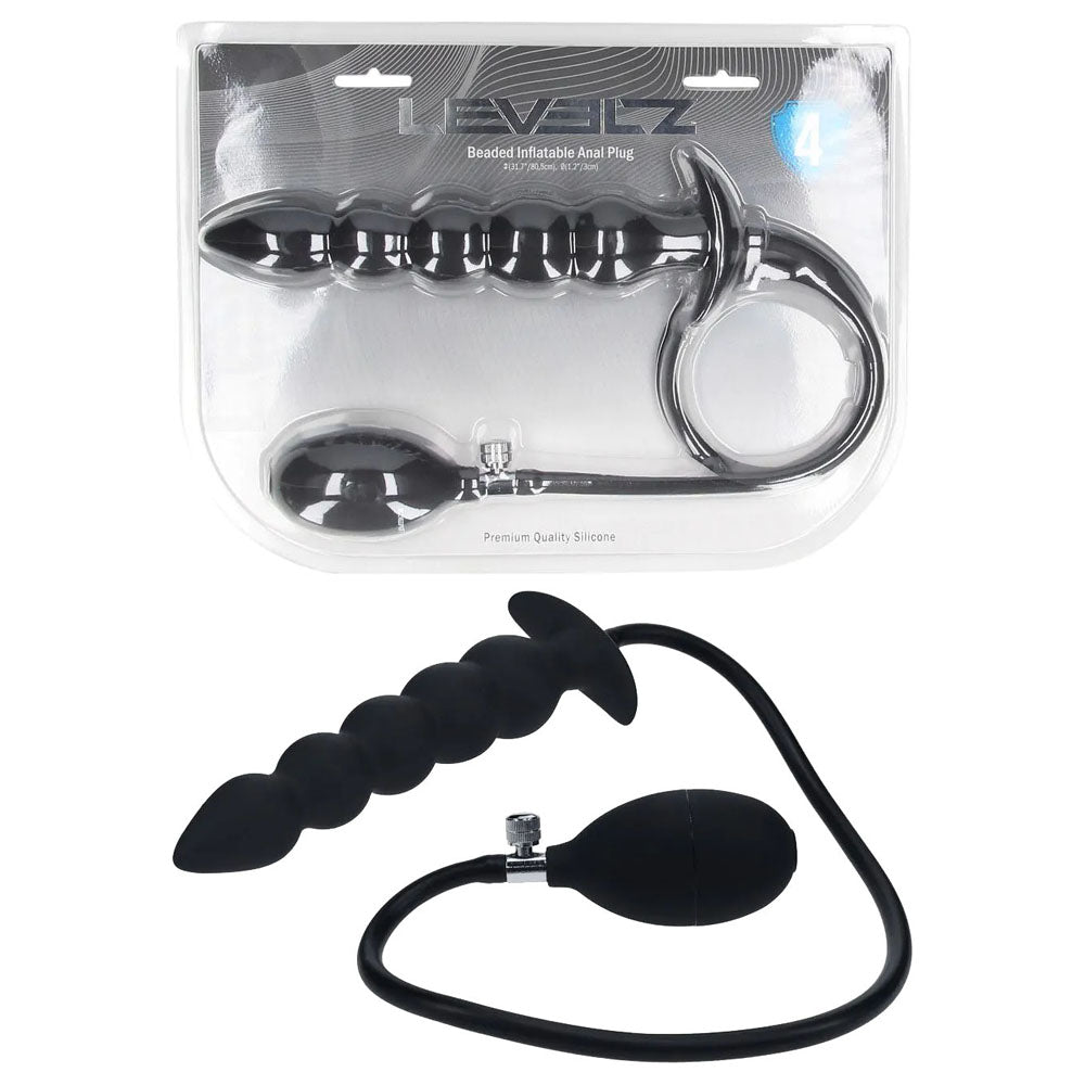 LEVELZ Anal Toy – Inflatable, Body-Safe Silicone – Black