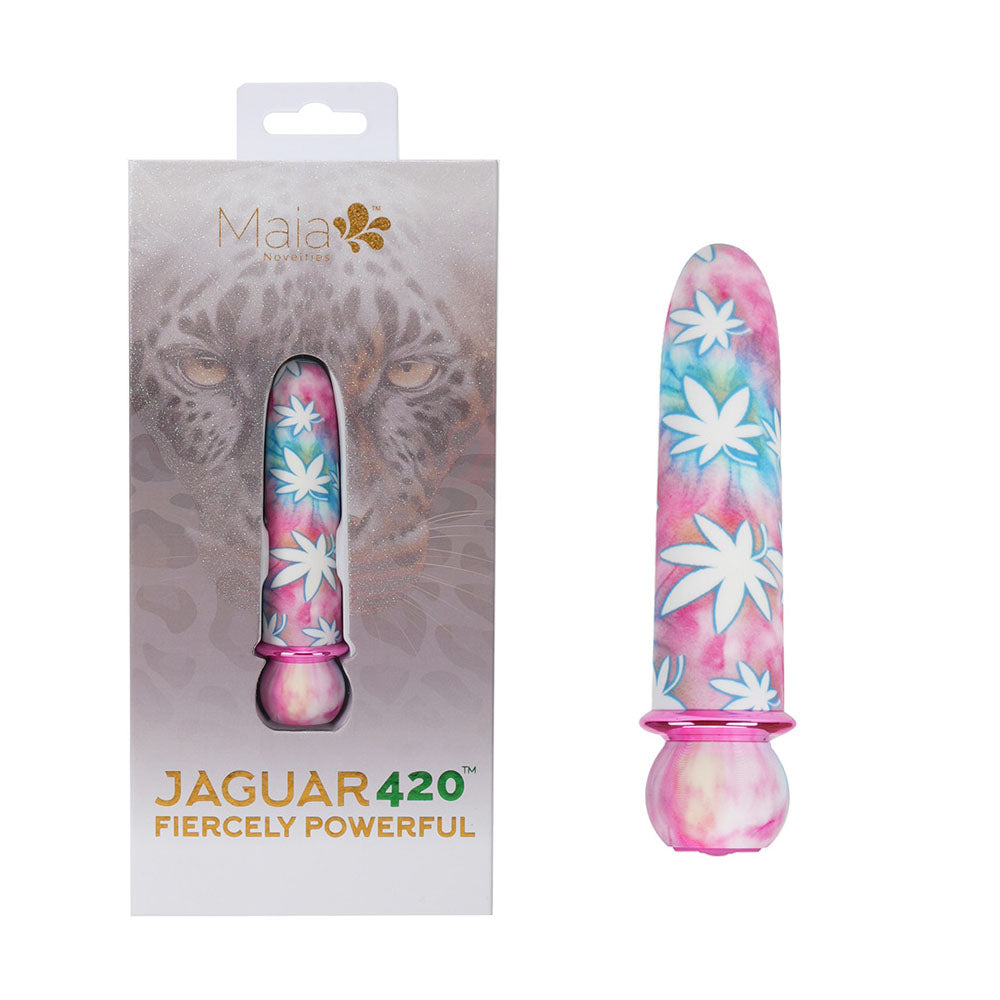 Maia JAGUAR 420 Tie Dye Bullet Vibrator – 10.1 cm USB Rechargeable, Body-Safe Silicone