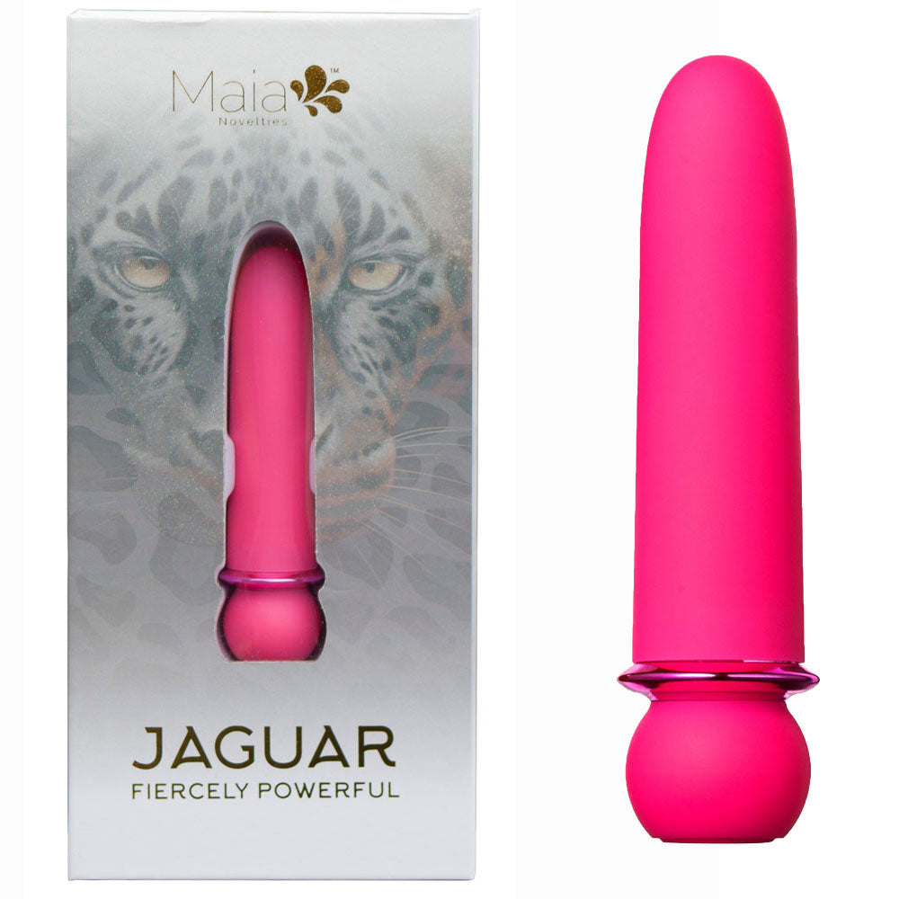 Maia JAGUAR - Pink 10.1 cm USB Rechargeable Body-Safe Bullet Vibrator