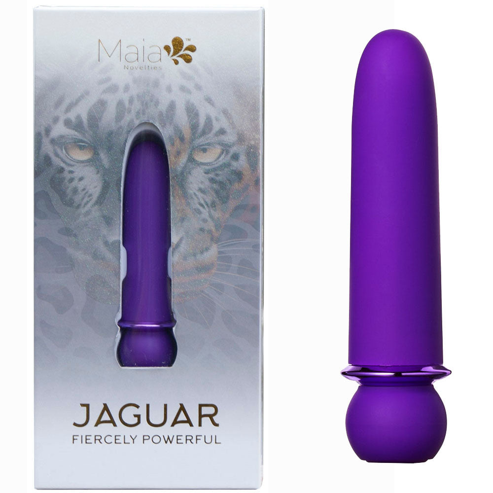 Maia JAGUAR - Body-Safe Silicone Bullet Vibrator - 10.1 cm - USB Rechargeable - Vibrant Purple