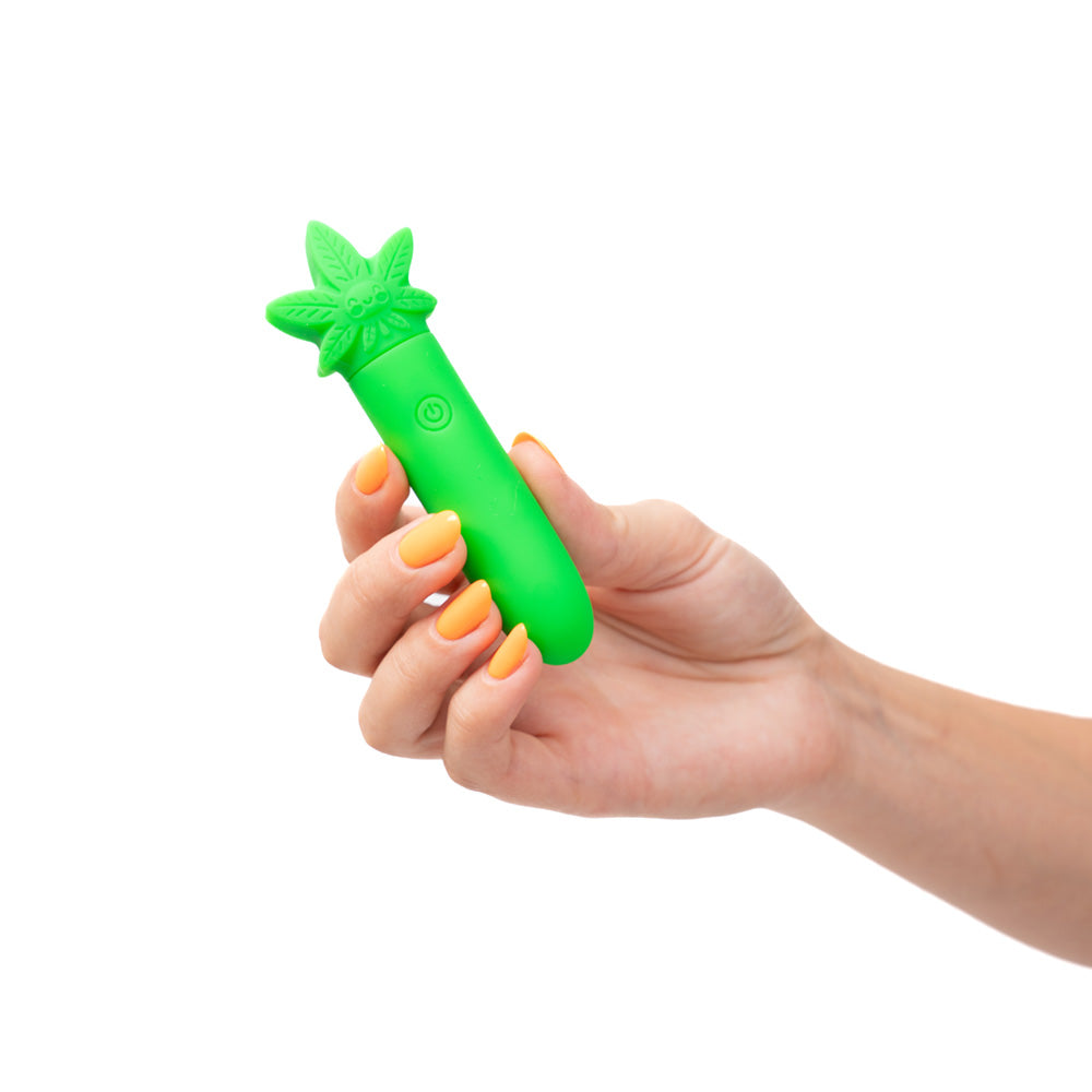 Maia STONI - 420 Green USB Rechargeable Wellness Bullet Vibrator (11.1 cm, Body-Safe Silicone)