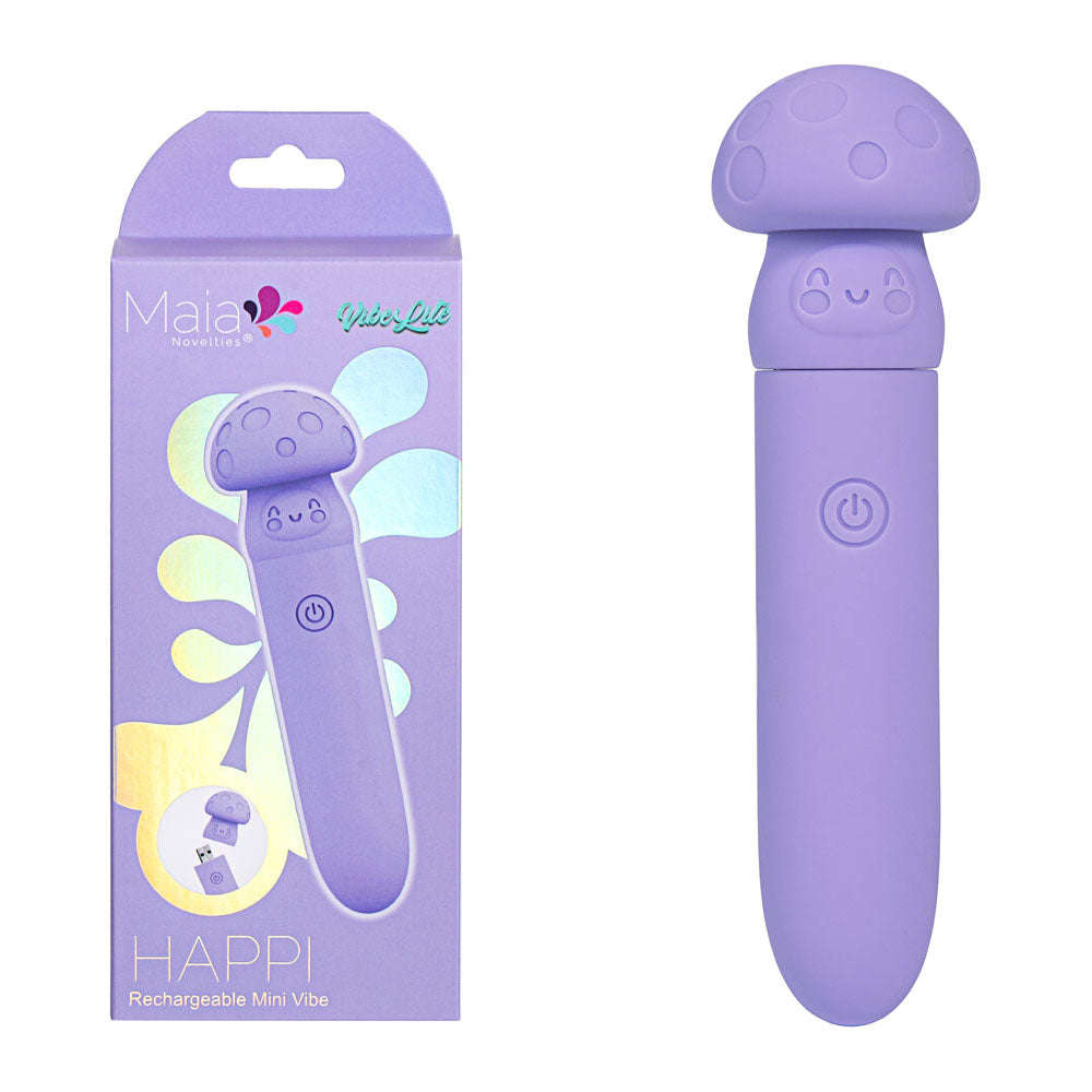 Maia HAPPI Purple USB Rechargeable Bullet for Couples and Solo Pleasure