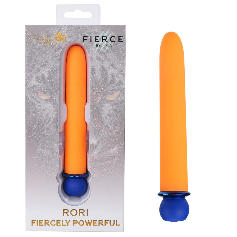 Maia RORI - Vibrant Orange XL Bullet Vibrator – 15.2 cm USB Rechargeable, Body-Safe Silicone
