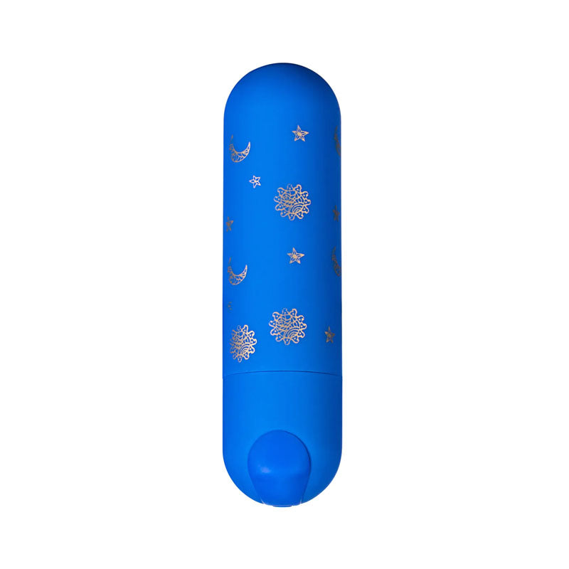 Maia Luna - 7.6 cm Body-Safe Silicone USB Rechargeable Bullet Vibrator in Blue