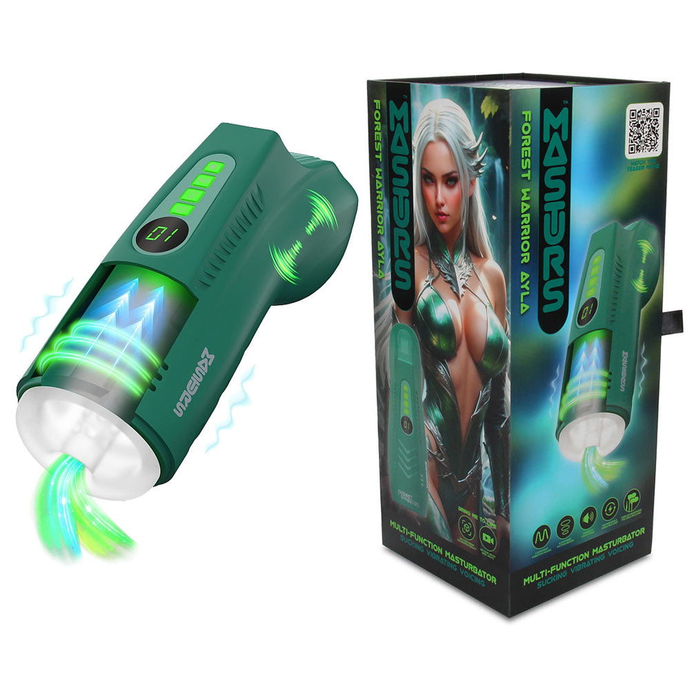 MASTURS Ayla - USB Rechargeable Auto Stroker with Sucking, Vibration, and Augmented Reality Features