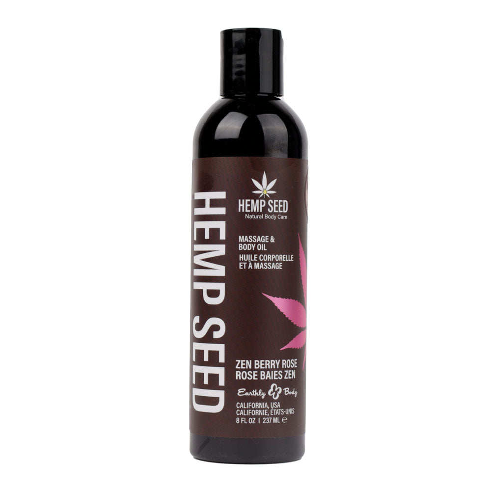 Intimelly Massage Oil – Scented, Nourishing – Zen Berry Rose – 237 ml