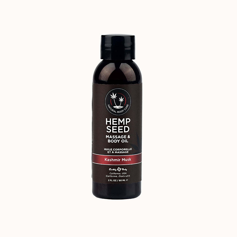 Hemp Seed Massage & Body Oil - Kashmir Musk Blend (Brandy, Magnolia & Vanilla Musk) - 59 ml - Nourishing & Relaxing Wellness Formula