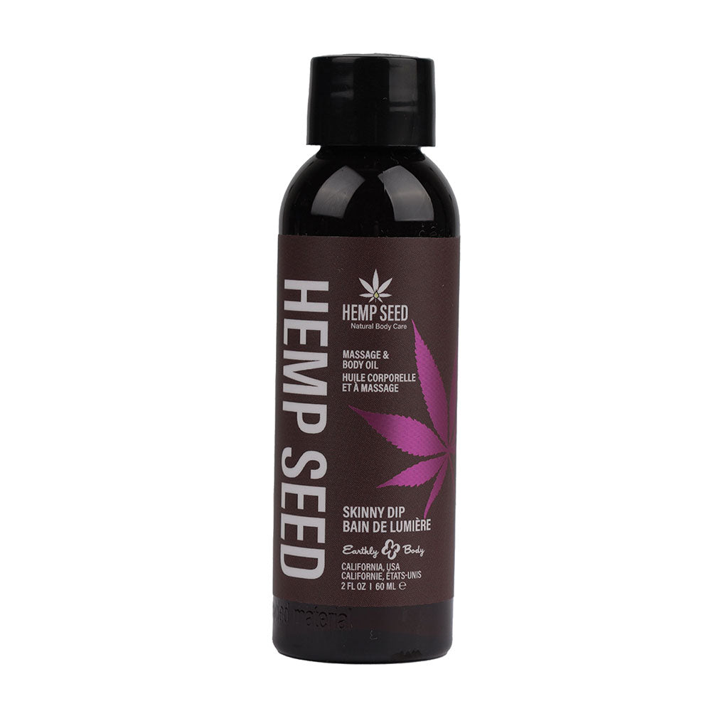 Hemp Seed Massage & Body Oil - Vanilla & Fairy Floss Scent - 59 ml | Body-Safe, Nourishing Wellness Blend