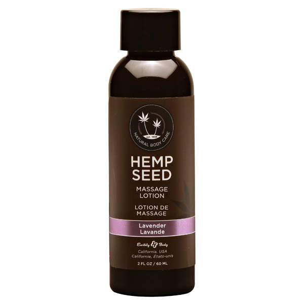 Hemp Seed Massage Lotion - Lavender Infused - 59 ml Bottle for Relaxation and Wellness
