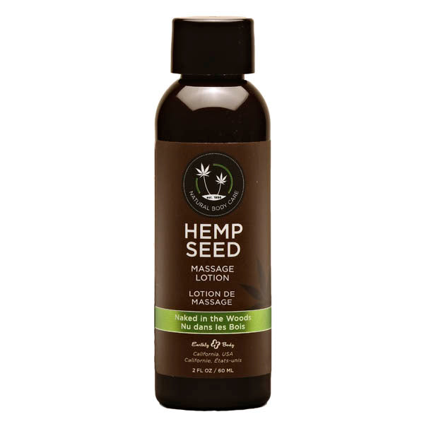 Hemp Seed Massage Lotion - Naked In The Woods (White Tea & Ginger Scent) - 59 ml Body-Safe Hydrating Formula