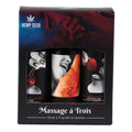 Hemp Seed Edible Massage Lotion Kit - A Trois - 3 Bottle Set (Body-Safe, Sensual Wellness)