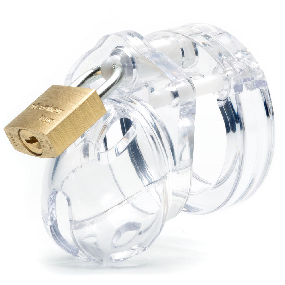 Mini-Me Clear Body-Safe Chastity Cock Cage Kit – 1.25 Inch (Transparent, Adjustable Fit)