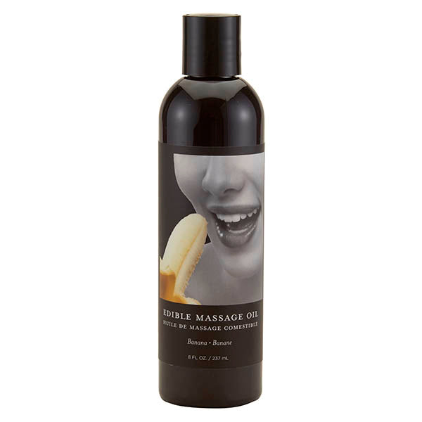 Banana-Flavored Edible Massage Oil - 237 ml Bottle - Body-Safe, Sensual Wellness Experience