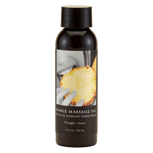 Pineapple Flavored Edible Massage Oil - 59 ml Body-Safe Bottle for Intimate Wellness