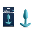 Techno - Trance - Blue 10.9 cm App-Controlled USB Rechargeable Butt Plug for Enhanced Pleasure