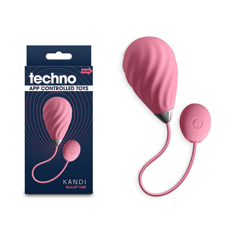 Techno Kandi - Pink USB Rechargeable Vibrating Egg with App Control for Ultimate Pleasure and Wellness